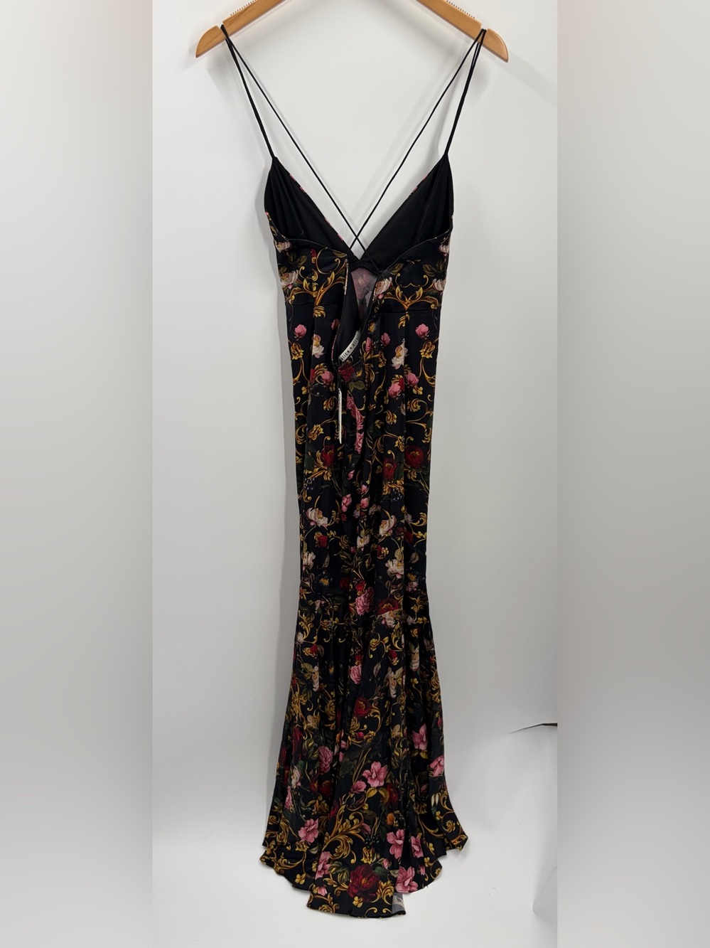 Alice + Olivia Milta Floral Mermaid Satin Slip Maxi Dress size 10 - Picture 6 of 14